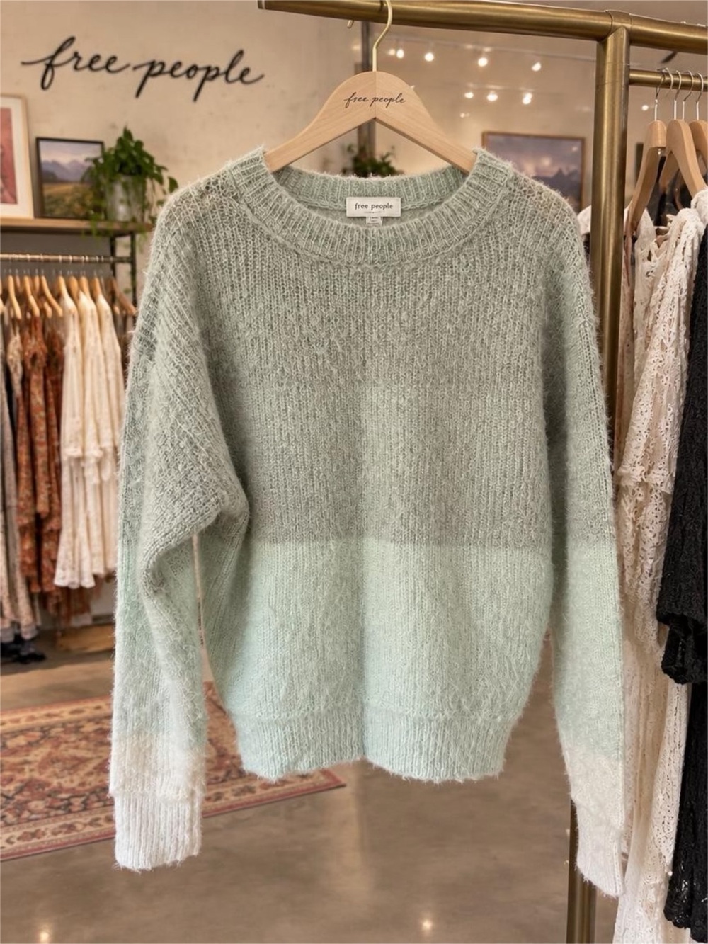 Free People Autumn Sky Stripe Sweater Size XS